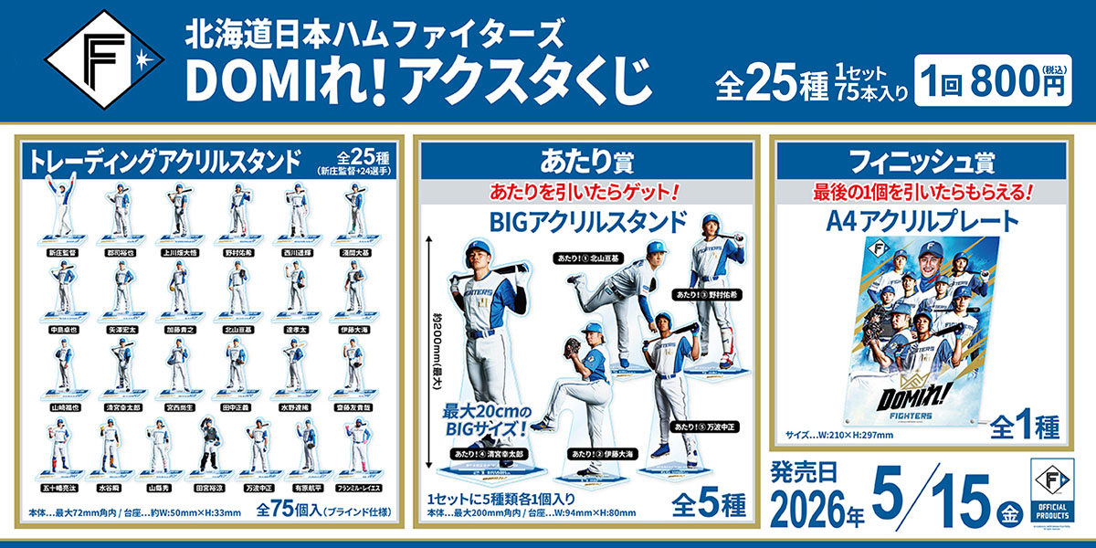 北海道日本ハムファイターズ DOMIれ！アクスタくじ